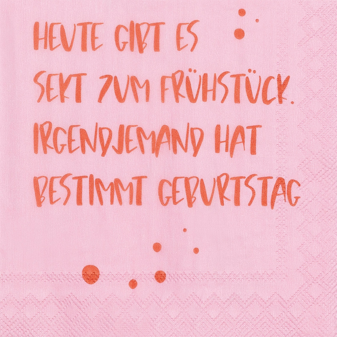 Cocktailservietten "Heute gibt es Sekt zum..." - Räder