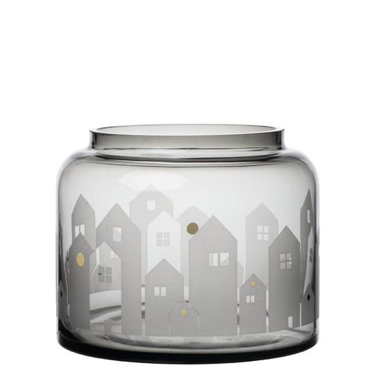 Wintervase Winterlicht "Häuser" - Räder