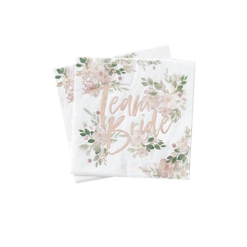 Servietten "Team Bride" floral