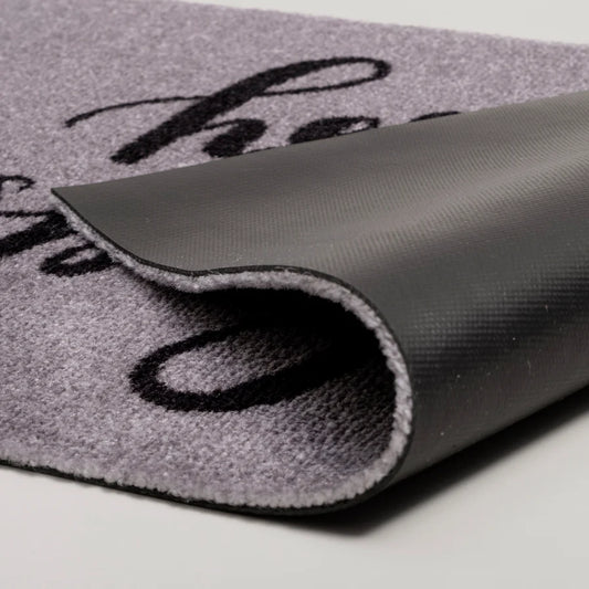 Waschbare Fußmatte "Hereinspaziert" - Eulenschnitt