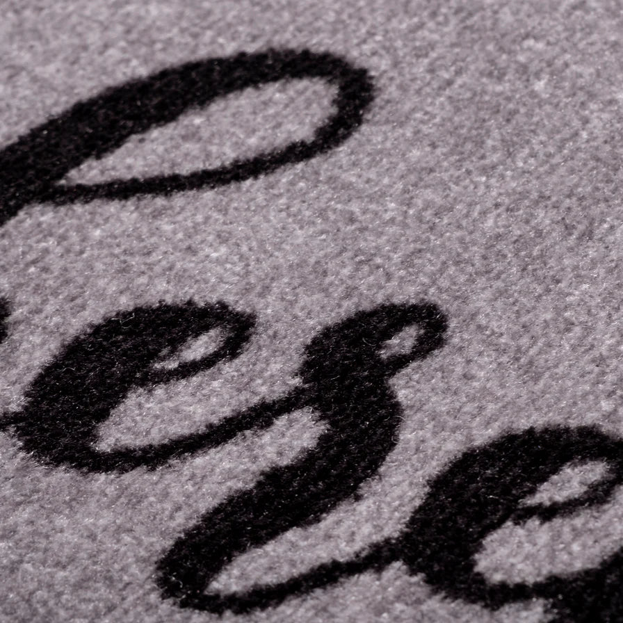 Waschbare Fußmatte "Hereinspaziert" - Eulenschnitt