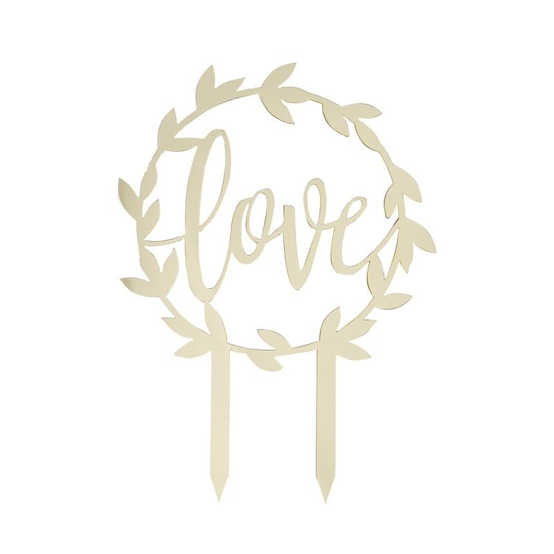 Cake Topper "love" gold