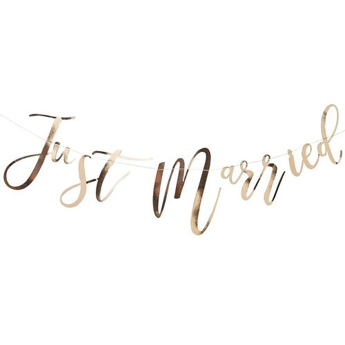 Girlande "Just Married" gold