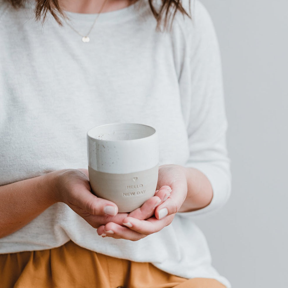Becher Hello New Day - Eulenschnitt