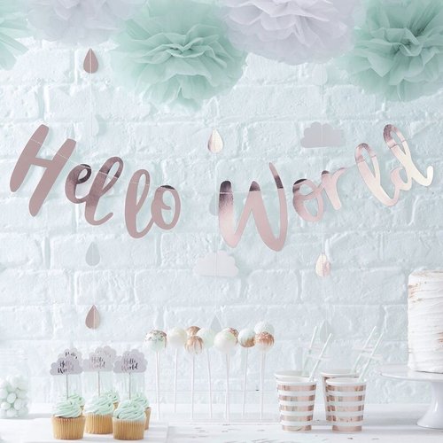 Girlande "Hello World"