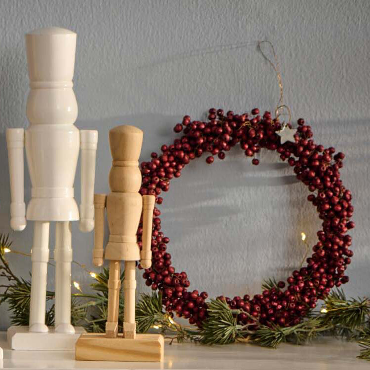 Figur Nussknacker viereckige Füße natur - Ib Laursen