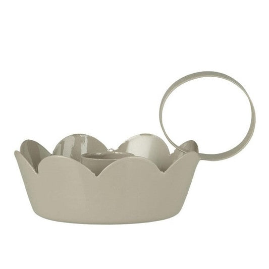 Kerzenhalter für Stabkerze mit Henkel gewellte Kante soil - Ib Laursen