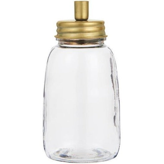 Kerzenhalter für dünne Kerze Metalldeckel gold - Ib Laursen