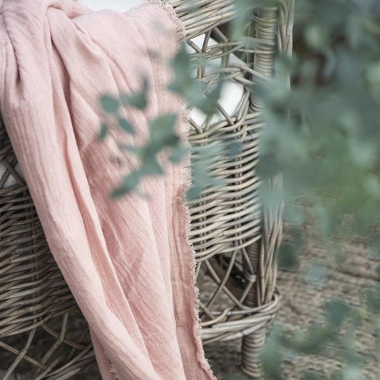 Plaid doppelt gewebt hellrosa - Ib Laursen