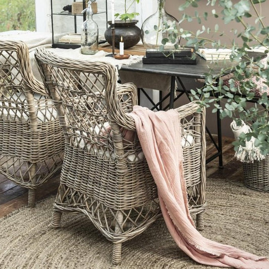 Plaid doppelt gewebt hellrosa - Ib Laursen