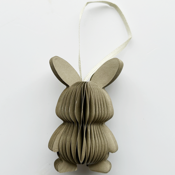Papieranhänger Hase 2 Stk warmgrau