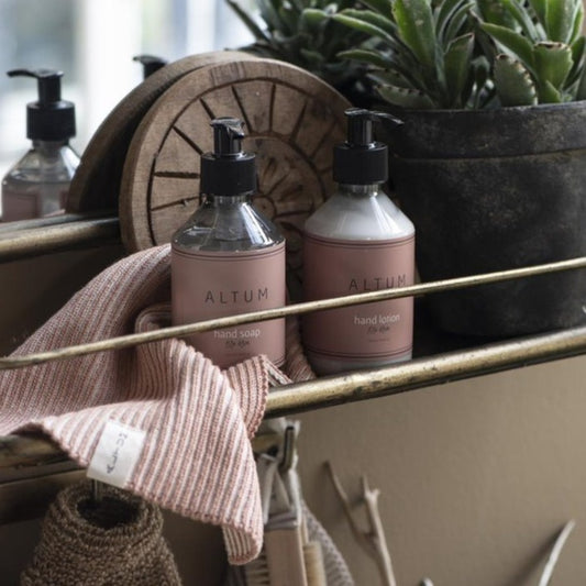 Waschlappen Altum gestrickt Rosé - Ib Laursen