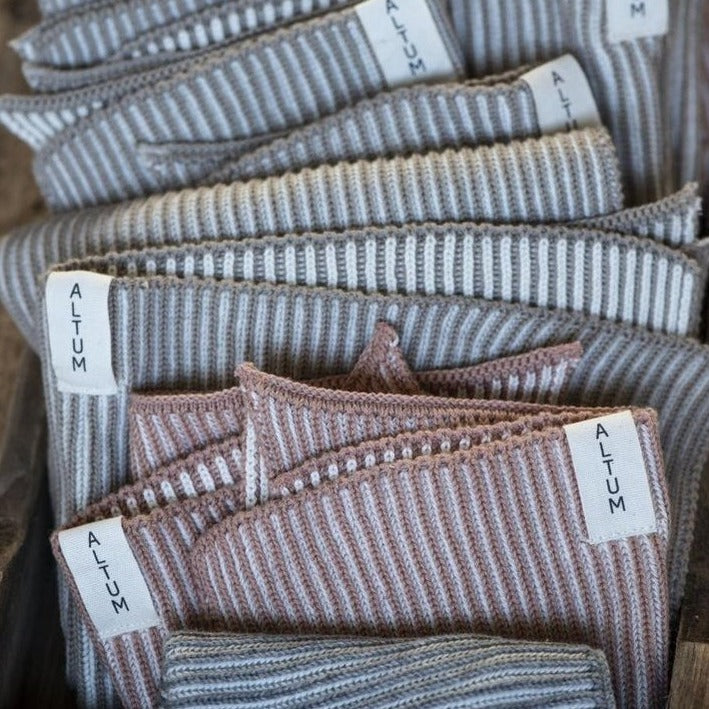 Waschlappen Altum gestrickt Rosé - Ib Laursen