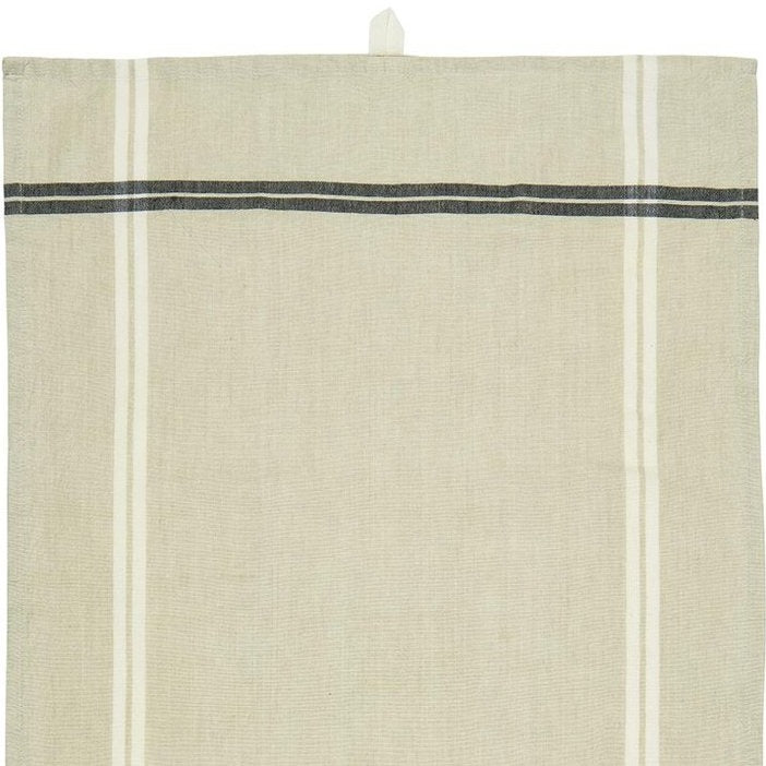 Geschirrtuch mit schwarzen und weißen Streifen - Ib Laursen