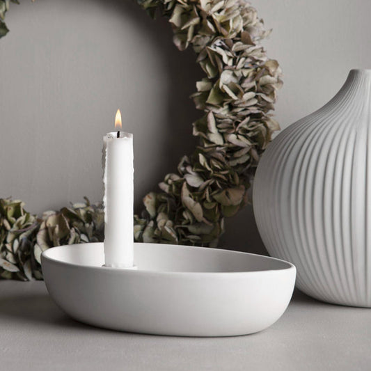 Kerzenhalter Lidatorp-Oval weiß - Storefactory