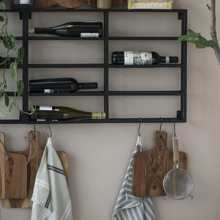 Geschirrtuch mit schwarzen und weißen Streifen - Ib Laursen