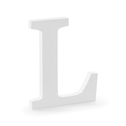 Holzbuchstabe weiß "L"