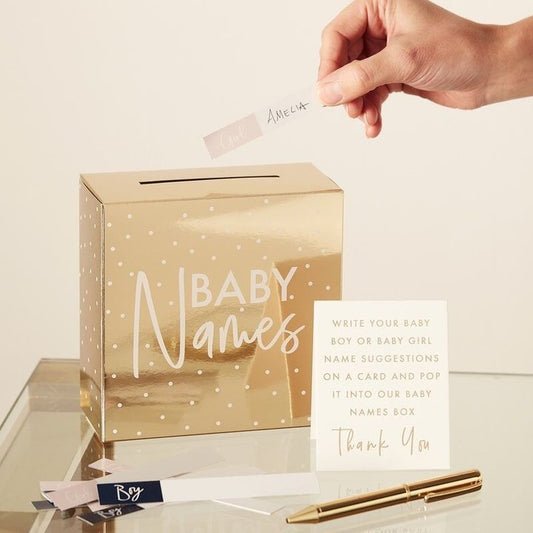 Babynamensbox gold