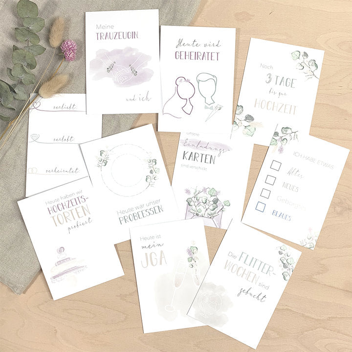 Meilensteinkarten „Unsere Hochzeit“ - Mintkind