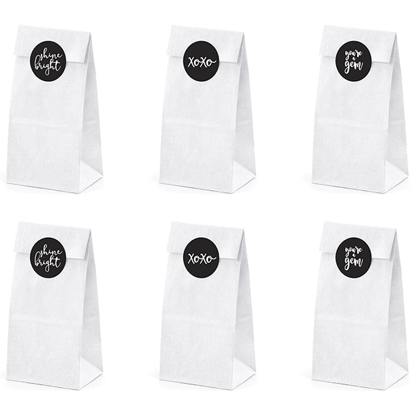 Papier-Geschenktüte xoxo, 6er-Set