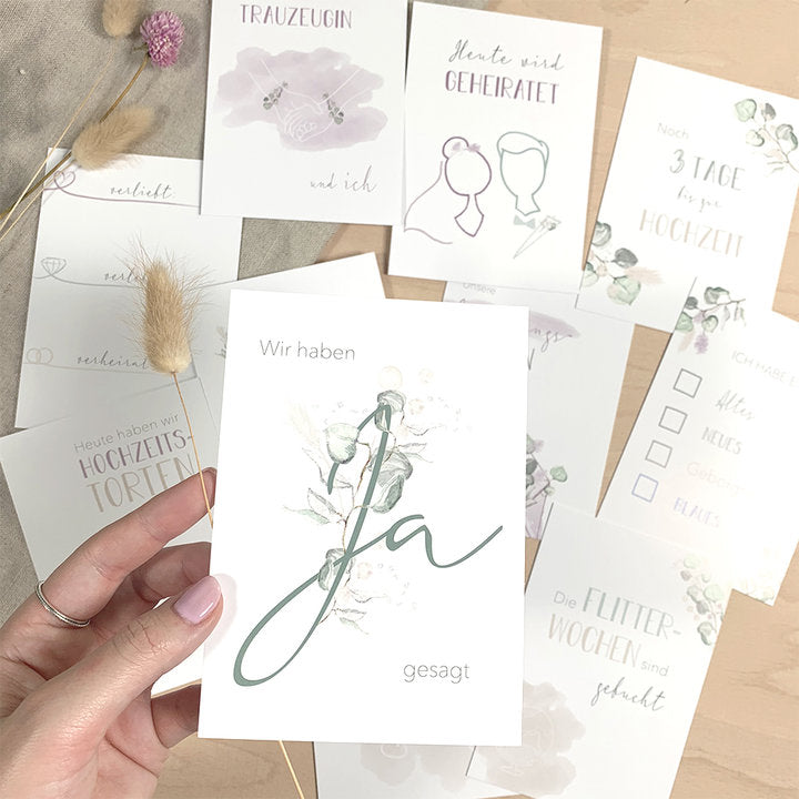 Meilensteinkarten „Unsere Hochzeit“ - Mintkind