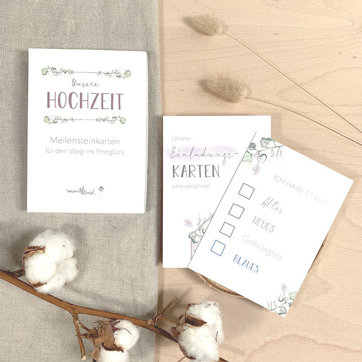 Meilensteinkarten „Unsere Hochzeit“ - Mintkind