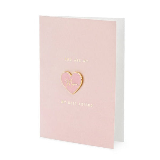 Karte mit Anstecker "Mom"