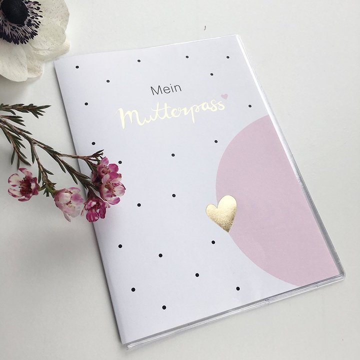 Mutterpasshülle „gold/rosa“ - Mintkind