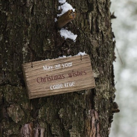 Holzschild "May all your Christmas wishes come true" - Ib Laursen