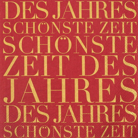 Weihnachtsservietten "Schönste Zeit des Jahres" - Räder