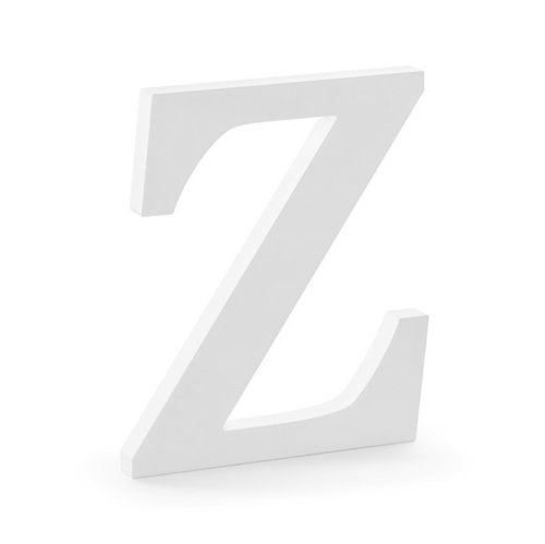 Holzbuchstabe weiß "Z"