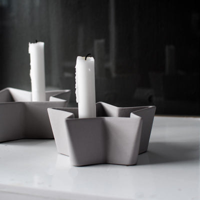 Kerzenhalter Lidatorp Stjärna grau klein - Storefactory