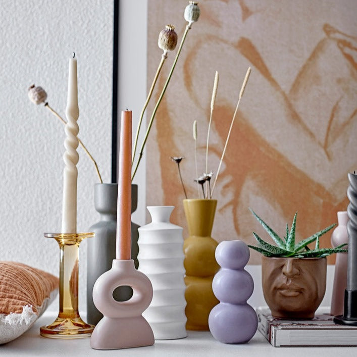 Kip Vase weiß aus Steingut - Bloomingville