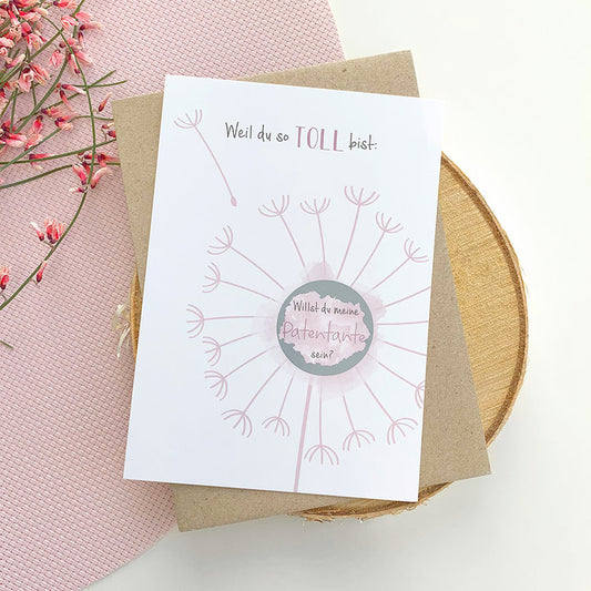 Rubbelkarte „Willst du meine Patentante sein“ – Mintkind