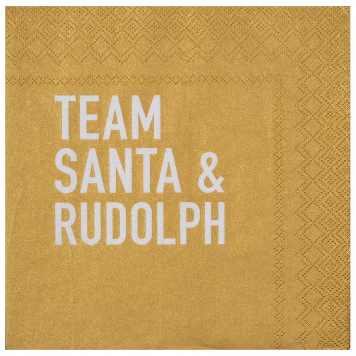 Weihnachtsservietten "Team Santa & Rudolph" - Räder