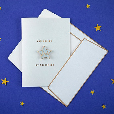 Karte mit Anstecker "Regenbogen"