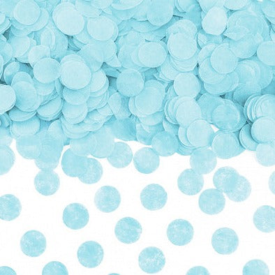Tisch Konfetti hellblau