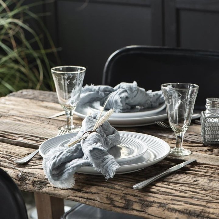 Stoffserviette doppelt gewebt hellblau - Ib Laursen