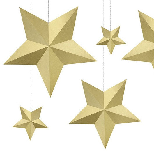 Papiersterne gold