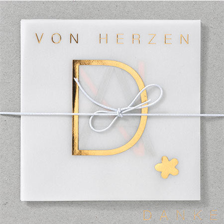 Girlanden Karte "Von Herzen Danke" - Räder