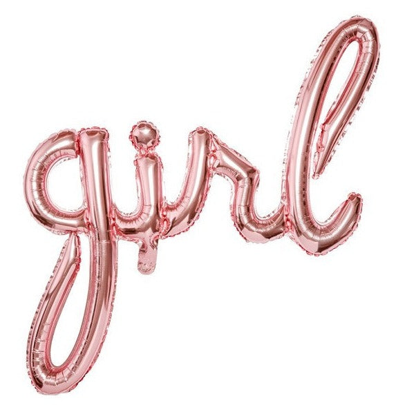 Folienballon "girl" roségold