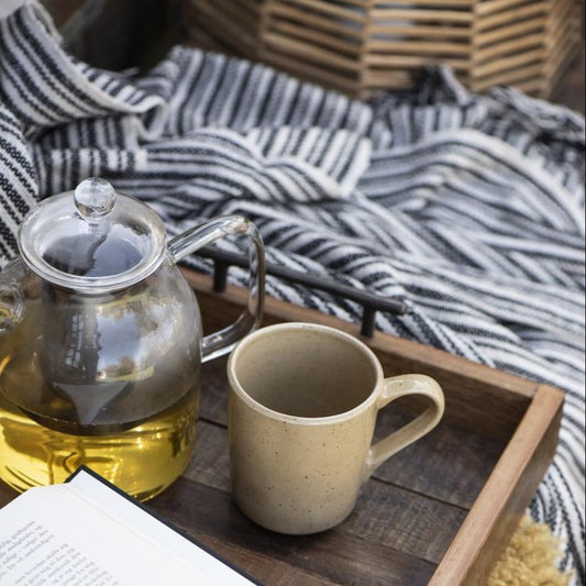 Plaid creme/schwarz Streifenmuster - Ib Laursen