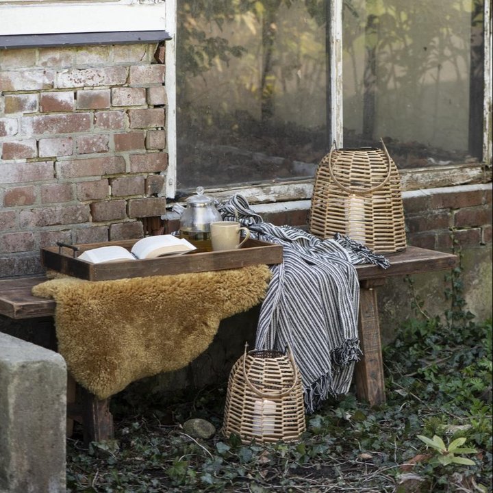 Plaid creme/schwarz Streifenmuster - Ib Laursen