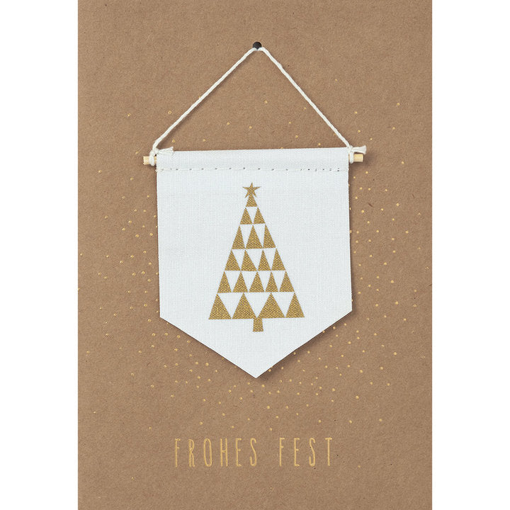 Weihnachts-Wimpelkarte "Tanne" - Räder