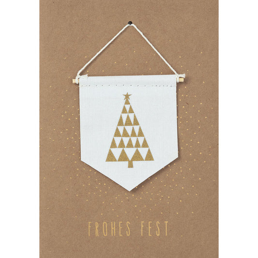 Weihnachts-Wimpelkarte "Tanne" - Räder