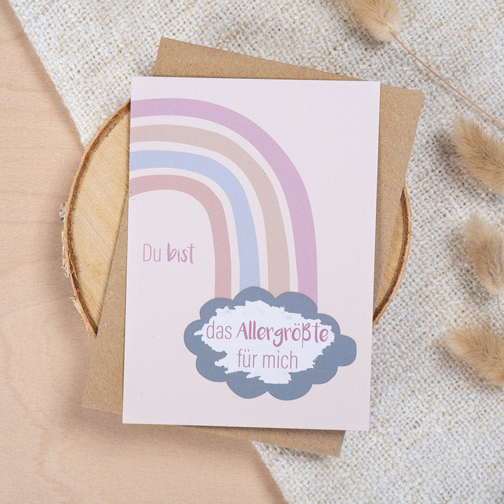 Rubbelkarte „Du bist das Allergrößte für mich“ – Mintkind