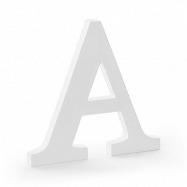 Holzbuchstabe weiß "A"
