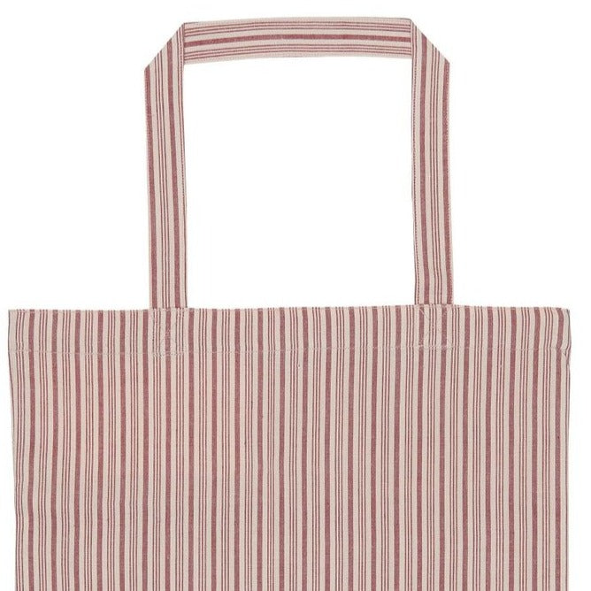 Einkaufstasche mit himbeerfarbigen Streifen - Ib Laursen