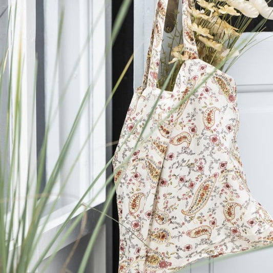 Einkaufstasche mit kleinen Blumen & Paisley - Ib Laursen