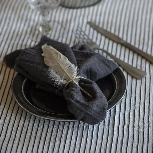 Stoffserviette doppelt gewebt anthrazit - Ib Laursen